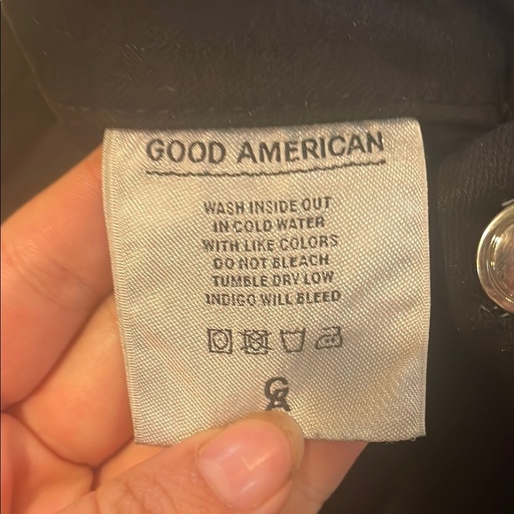 Womens Good American Good Legs Distressed Jeans Black Plus Size - Picture 6 of 7